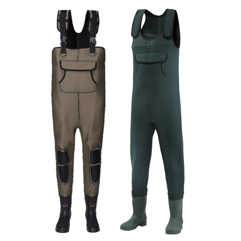 S-3XL Braun/Grau/Grüne Neopren-Wathose